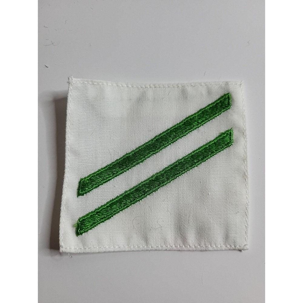 New USN US Navy Airman APPRENTICE E-2 E2 Sleeve Insignia Patch Green & White